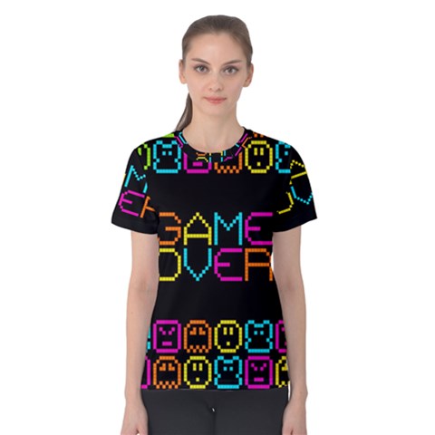 Game Face Mask Sign Women s Cotton Tee by Mariart