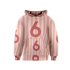 Number 6 Line Vertical Red Pink Wave Chevron Kids  Pullover Hoodie by Mariart