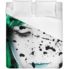 Beauty Woman Close Up Artistic Portrait Duvet Cover (california King Size) by dflcprints