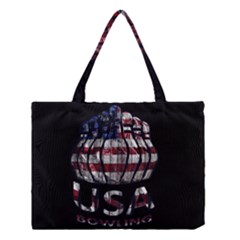 Usa Bowling  Medium Tote Bag by Valentinaart