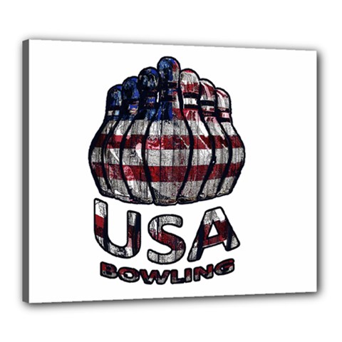 Usa Bowling  Canvas 24  X 20  by Valentinaart