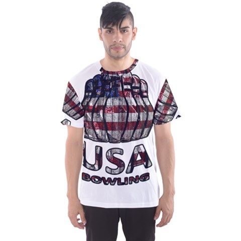 Usa Bowling  Men s Sport Mesh Tee by Valentinaart