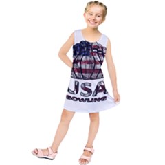 Usa Bowling  Kids  Tunic Dress by Valentinaart