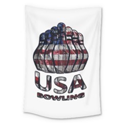 Usa Bowling  Large Tapestry by Valentinaart