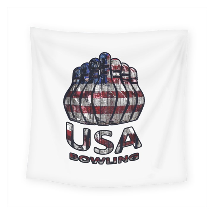 USA Bowling  Square Tapestry (Small)