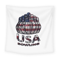 Usa Bowling  Square Tapestry (large) by Valentinaart