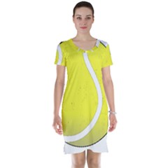 Tennis Ball Ball Sport Fitness Short Sleeve Nightdress by Nexatart