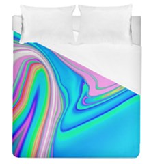 Aurora Color Rainbow Space Blue Sky Purple Yellow Green Pink Red Duvet Cover (queen Size) by Mariart