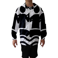 Cropped Kayak Graphic Race Paddle Black Water Sea Wave Beach Hooded Wind Breaker (kids) by Mariart