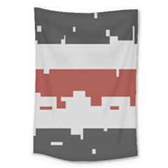 Girl Flags Plaid Red Black Large Tapestry by Mariart