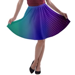 Galaxy Blue Purple A-line Skater Skirt by Mariart