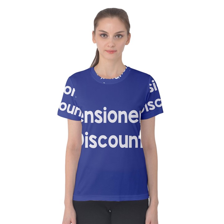 Pensioners Discount Sale Blue Women s Cotton Tee