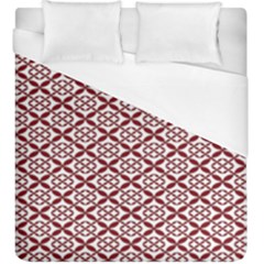 Pattern Kawung Star Line Plaid Flower Floral Red Duvet Cover (king Size) by Mariart