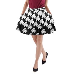 Transforming Escher Tessellations Full Page Dragon Black Animals A-line Pocket Skirt by Mariart