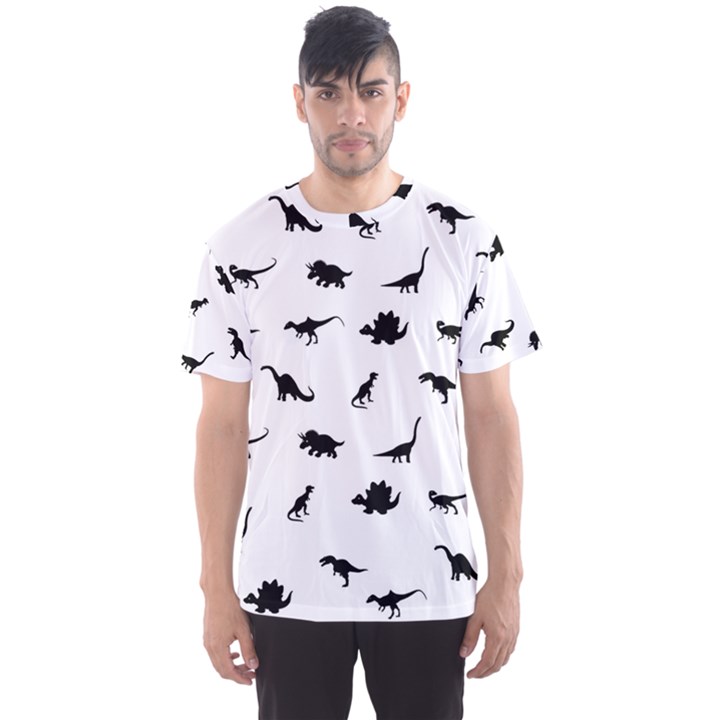 Dinosaurs pattern Men s Sport Mesh Tee