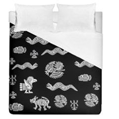 Aztecs Pattern Duvet Cover (queen Size) by Valentinaart