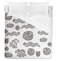 Aztecs Pattern Duvet Cover (queen Size) by Valentinaart