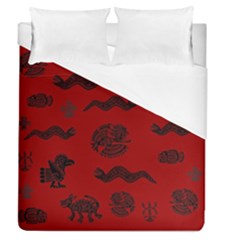 Aztecs Pattern Duvet Cover (queen Size) by ValentinaDesign