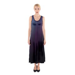 Moonlight Light Line Vertical Blue Black Sleeveless Maxi Dress by Mariart