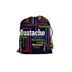 Mustache Drawstring Pouches (medium)  by Mariart