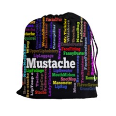 Mustache Drawstring Pouches (xxl) by Mariart