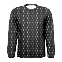 Rabstol Net Black White Space Light Men s Long Sleeve Tee by Mariart