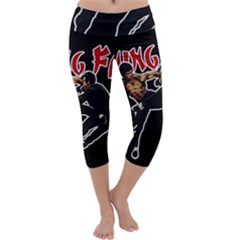 Kung Fu  Capri Yoga Leggings by Valentinaart