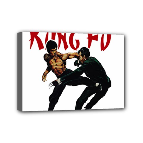 Kung Fu  Mini Canvas 7  X 5  by Valentinaart