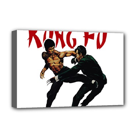 Kung Fu  Deluxe Canvas 18  X 12   by Valentinaart