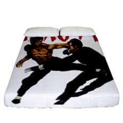 Kung Fu  Fitted Sheet (queen Size) by Valentinaart