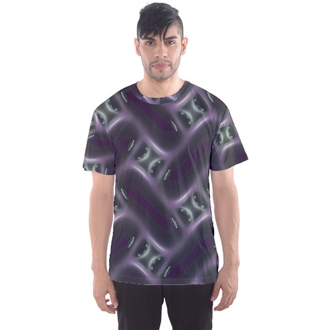 Closeup Purple Line Men s Sport Mesh Tee by Mariart