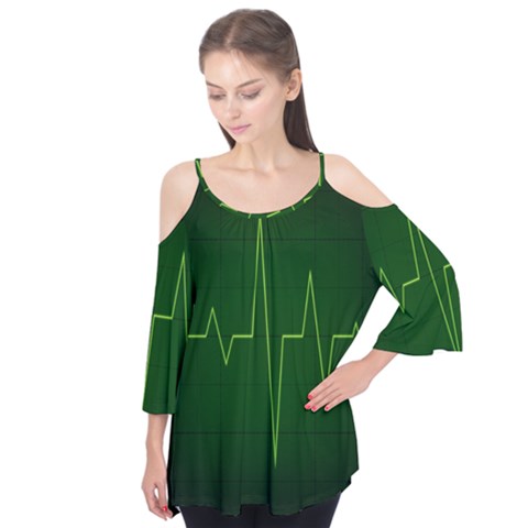 Heart Rate Green Line Light Healty Flutter Tees by Mariart