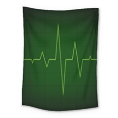 Heart Rate Green Line Light Healty Medium Tapestry by Mariart