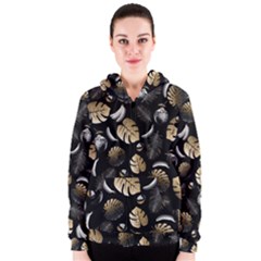 Tropical Pattern Women s Zipper Hoodie by Valentinaart