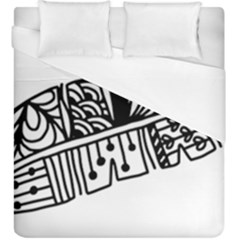 Feather Zentangle Duvet Cover (king Size) by CraftyLittleNodes