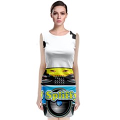 Dj Logo Transparent Classic Sleeveless Midi Dress by Acid909