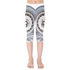 Flat Tire Vehicle Wear Street Kids  Capri Leggings  by Nexatart