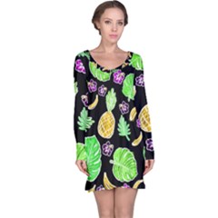 Tropical Pattern Long Sleeve Nightdress by Valentinaart