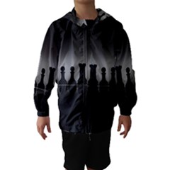 Chess Pieces Hooded Wind Breaker (kids) by Valentinaart