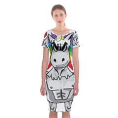 Angry Unicorn Classic Short Sleeve Midi Dress by KAllan