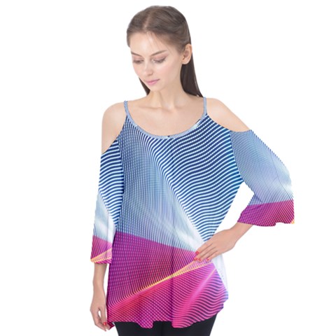 Light Means Net Pink Rainbow Waves Wave Chevron Red Flutter Tees by Mariart