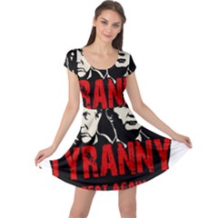 Make Tyranny Great Again Cap Sleeve Dresses by Valentinaart