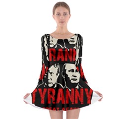 Make Tyranny Great Again Long Sleeve Skater Dress by Valentinaart