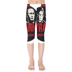 Make Tyranny Great Again Kids  Capri Leggings  by Valentinaart