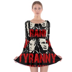 Make Tyranny Great Again Long Sleeve Skater Dress by Valentinaart