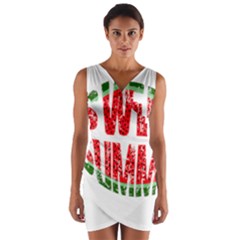 Watermelon - Sweet Summer Wrap Front Bodycon Dress by Valentinaart