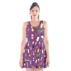 Summer Pattern Scoop Neck Skater Dress by Valentinaart