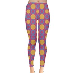 Colorful Geometric Polka Print Leggings  by dflcprintsclothing