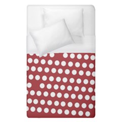 Pink White Polka Dots Duvet Cover (single Size) by Mariart