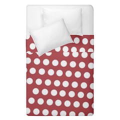 Pink White Polka Dots Duvet Cover Double Side (single Size) by Mariart